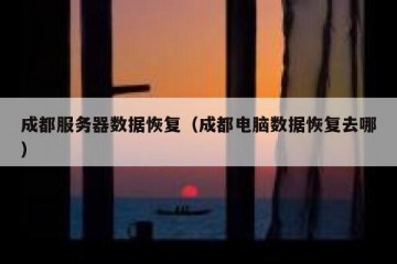 成都服务器数据恢复（成都电脑数据恢复去哪）