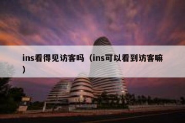ins看得见访客吗（ins可以看到访客嘛）