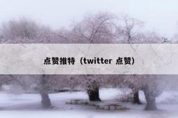 点赞推特（twitter 点赞）