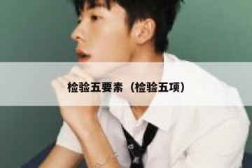 检验五要素（检验五项）