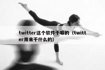 twitter这个软件干嘛的（twitter用来干什么的）