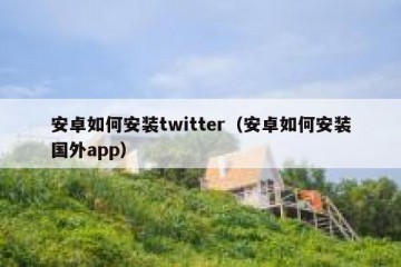 安卓如何安装twitter（安卓如何安装国外app）