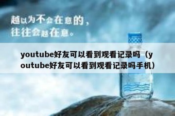 youtube好友可以看到观看记录吗（youtube好友可以看到观看记录吗手机）