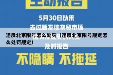 违反北京限号怎么处罚（违反北京限号规定怎么处罚规定）