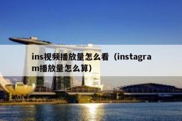 ins视频播放量怎么看（instagram播放量怎么算）