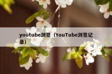 youtube浏览（YouTube浏览记录）