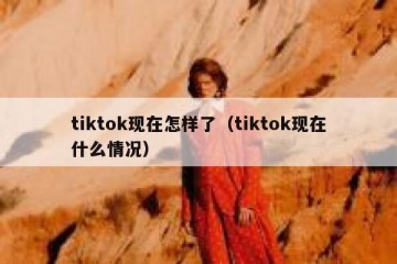 tiktok现在怎样了（tiktok现在什么情况）