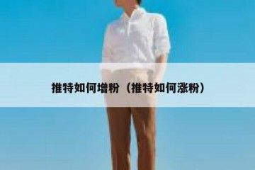 推特如何增粉（推特如何涨粉）