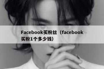 Facebook买粉丝（facebook买粉1个多少钱）