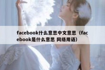 facebook什么意思中文意思（facebook是什么意思 网络用语）