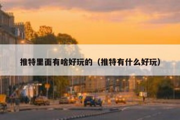 推特里面有啥好玩的（推特有什么好玩）