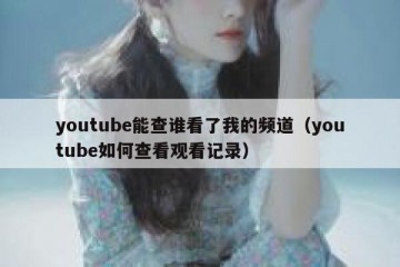youtube能查谁看了我的频道（youtube如何查看观看记录）