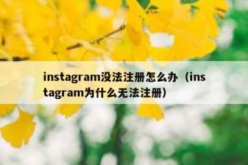 instagram没法注册怎么办（instagram为什么无法注册）