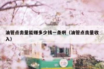 油管点击量能赚多少钱一条啊（油管点击量收入）