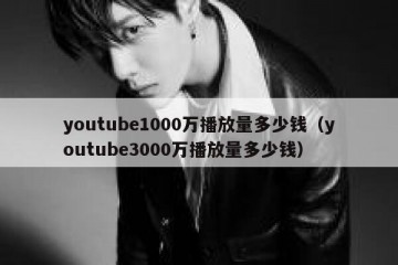 youtube1000万播放量多少钱（youtube3000万播放量多少钱）