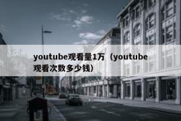 youtube观看量1万（youtube观看次数多少钱）