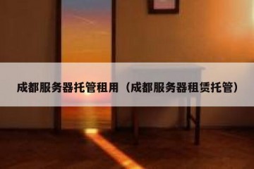 成都服务器托管租用（成都服务器租赁托管）