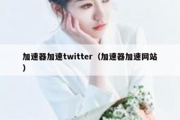 加速器加速twitter（加速器加速网站）