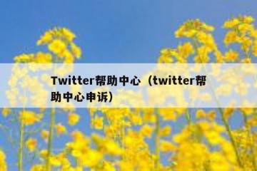 Twitter帮助中心（twitter帮助中心申诉）
