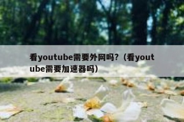 看youtube需要外网吗?（看youtube需要加速器吗）