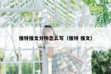 推特推文分析怎么写（推特 推文）