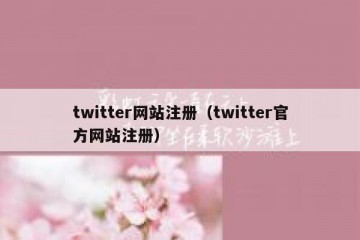 twitter网站注册（twitter官方网站注册）