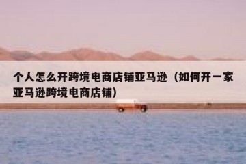 个人怎么开跨境电商店铺亚马逊（如何开一家亚马逊跨境电商店铺）