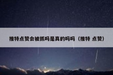 推特点赞会被抓吗是真的吗吗（推特 点赞）