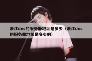 浙江dns的服务器地址是多少（浙江dns的服务器地址是多少啊）