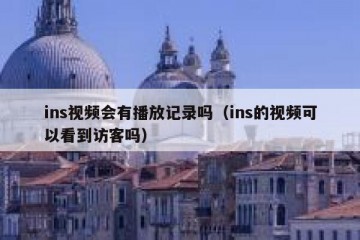 ins视频会有播放记录吗（ins的视频可以看到访客吗）
