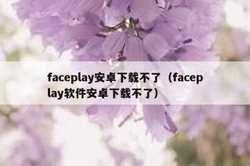 faceplay安卓下载不了（faceplay软件安卓下载不了）
