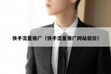 快手流量推广（快手流量推广网站低价）