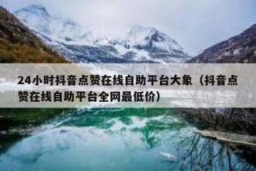 24小时抖音点赞在线自助平台大象（抖音点赞在线自助平台全网最低价）