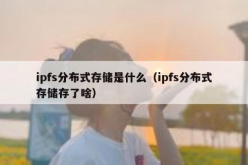 ipfs分布式存储是什么（ipfs分布式存储存了啥）