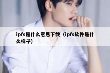 ipfs是什么意思下载（ipfs软件是什么样子）