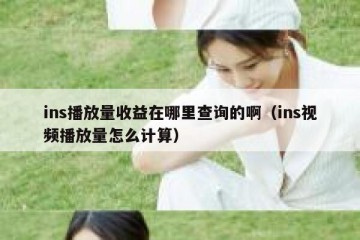 ins播放量收益在哪里查询的啊（ins视频播放量怎么计算）