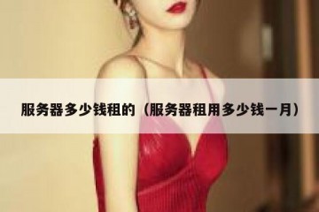 服务器多少钱租的（服务器租用多少钱一月）