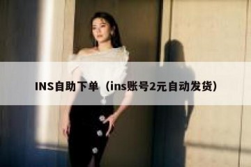 INS自助下单（ins账号2元自动发货）