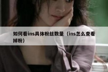 如何看ins具体粉丝数量（ins怎么查看掉粉）