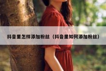 抖音里怎样添加粉丝（抖音里如何添加粉丝）