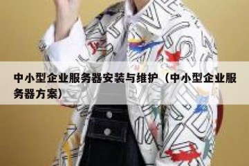 中小型企业服务器安装与维护（中小型企业服务器方案）