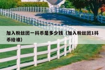 加入粉丝团一抖币是多少钱（加入粉丝团1抖币给谁）