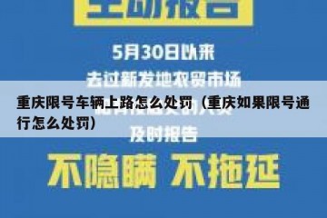 重庆限号车辆上路怎么处罚（重庆如果限号通行怎么处罚）