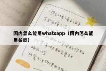 国内怎么能用whatsapp（国内怎么能用谷歌）