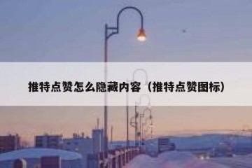 推特点赞怎么隐藏内容（推特点赞图标）