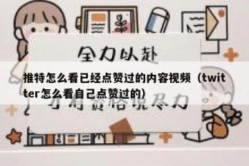 推特怎么看已经点赞过的内容视频（twitter怎么看自己点赞过的）