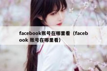 facebook账号在哪里看（facebook 账号在哪里看）