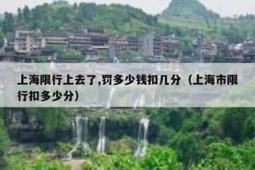 上海限行上去了,罚多少钱扣几分（上海市限行扣多少分）