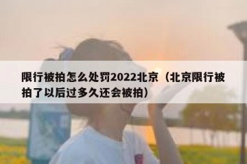 限行被拍怎么处罚2022北京（北京限行被拍了以后过多久还会被拍）