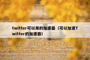 twitter可以用的加速器（可以加速Twitter的加速器）